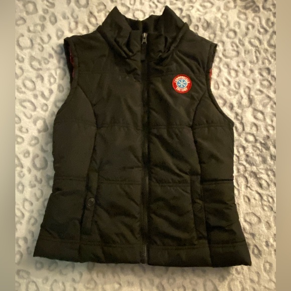 Aeropostale Black Detachable Hood Puffer Vest - Picture 6 of 9